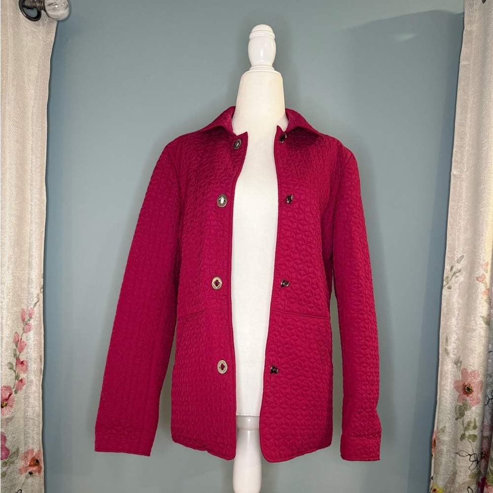 Talbots Fuchsia Quilted Jacket